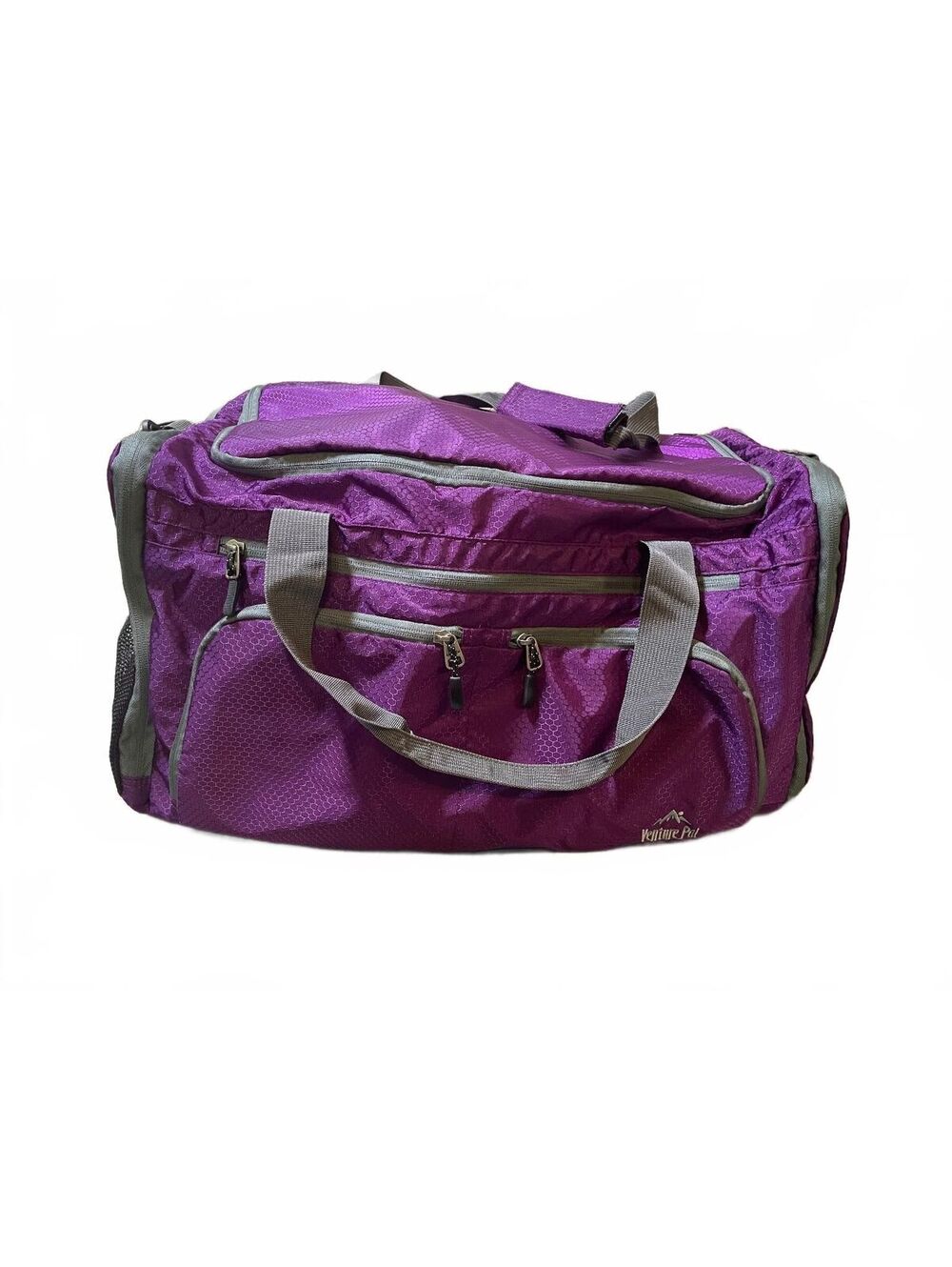 Venture Pal LArge Vibrant Purple Duffle Bag Multipocketed Adjustable Strap NWOT